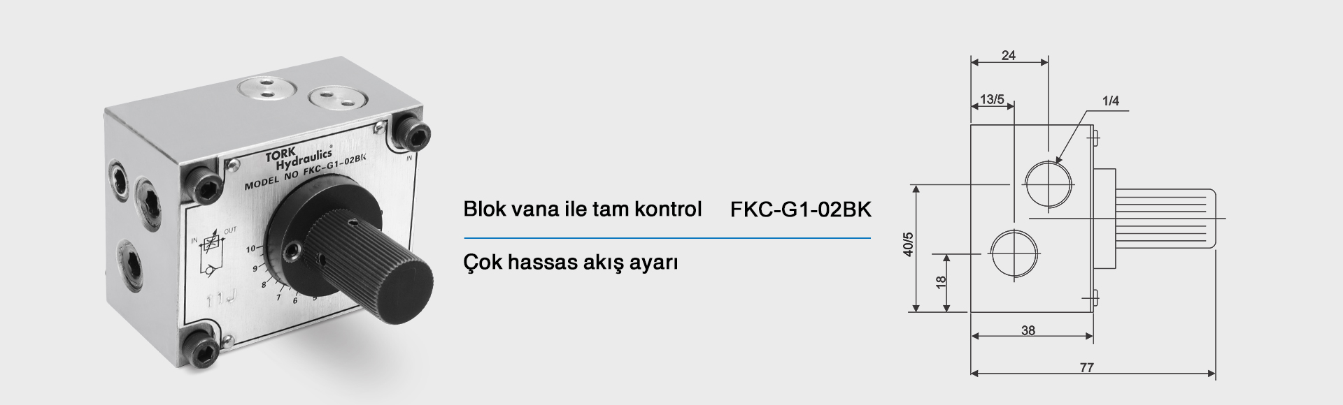 Tork hidroliğine akuple edilebilen solenoid valf